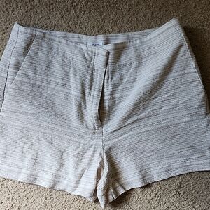 LOFT Cream and Gray High Waist Women's Shorts